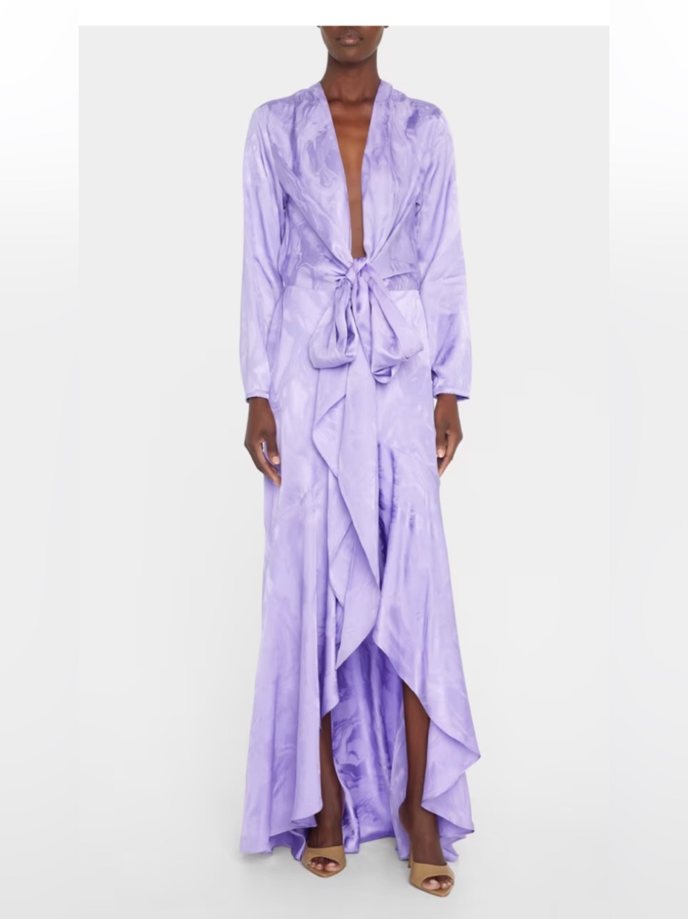 SILVIA TCHERASSI
Albarella Jacquard Self-Tie
Cascading Maxi Dress NWT XS *desc*